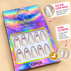 Heart Nails-02 (White)