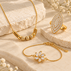 Golden Bloom Elegance Bundle (Anti Tarnish)