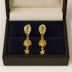 Madrasi Hoop Bali Jhumka-12 (Golden)