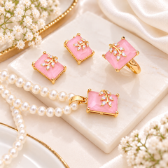 Zircon Mala Set (Pink)