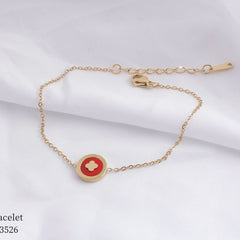 Stainless Steel Bracelet-07 (Maroon)