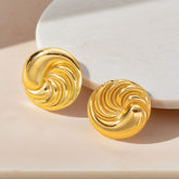 Stainless Steel Ear Studs-10 (Golden)