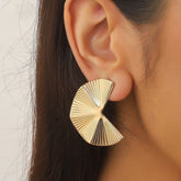 Stainless Steel Ear Studs-11 (Golden)