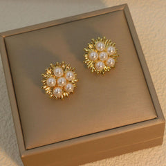 Stainless Steel Ear Studs-13 (Golden)