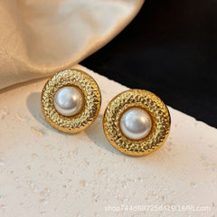 Stainless Steel Ear Studs-15 (Golden)