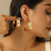 Stainless Steel Ear Studs-17 (Golden)