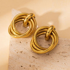 Stainless Steel Earstuds-06 (Golden)