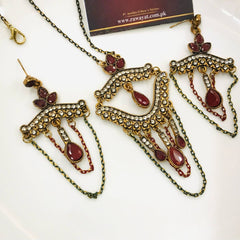Turkish Locket set-01 (Maroon)