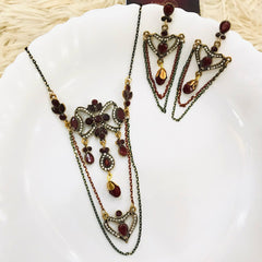 Turkish Locket set-03 (Maroon)