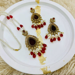 Turkish Locket set-04 (Maroon)