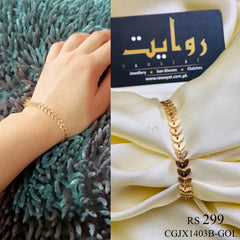Bracelet-103 (Leaf) (Rosegold)