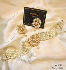 ALAYA Choker Set (Pearl)