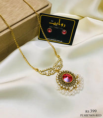 Antique Necklace-09 (Red)
