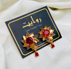 Digital Earring-66 (Maroon)