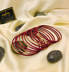 Multi Bangles-23 (Maroon)