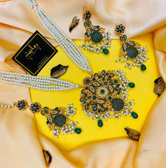 Tabeer Rani Mala Set (Green)