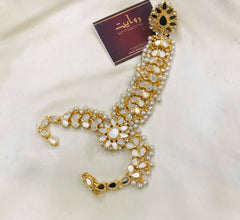 Kundan Angla Kalai Bracelet-06 (Golden)
