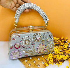 Fancy Clutch-10034 (Silver)