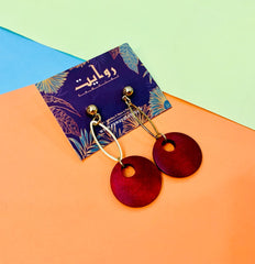 Fancy Earring-377 (Maroon)