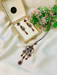 Turkish Locket set-05 (Maroon)