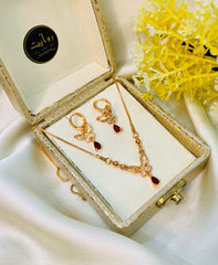 Zircon Locket Set-22 (Maroon)