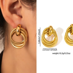 Stainless Steel Earstuds-06 (Golden)