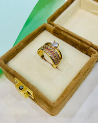 Zircon Ring-88 (Maroon)