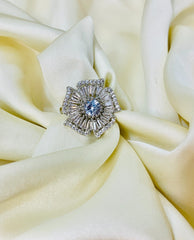 Zircon Ring-91 (Silver)