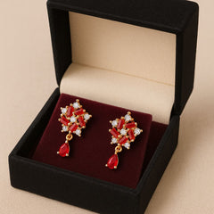 Zircon Studs-03 (Maroon)