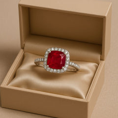 Zircon Ring-123 (Maroon)