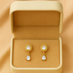 Zircon Earring-128 (White)