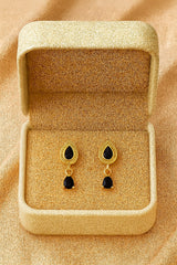 Zircon Earring-128 (Black)