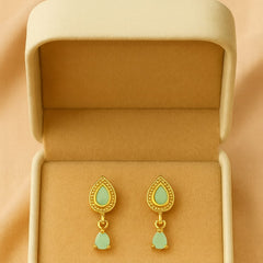 Zircon Earring-128 (Mint Green)