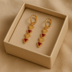 Zircon Hoop Bali-178 (Maroon)