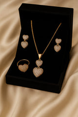 Zircon Locket Set-45 (Golden)