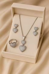 Zircon Locket Set-45 (Silver)