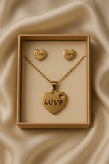 Stainless Steel Locket set-08 (Golden)