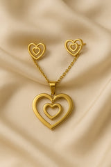 Stainless Steel Locket set-04 (Golden)