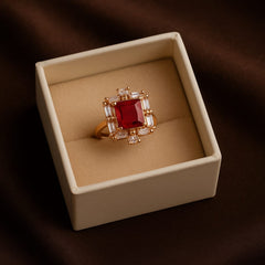 Zircon Ring-143 (Maroon)