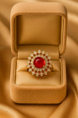 Zircon Ring-144 (Maroon)