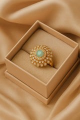 Zircon Ring-145 (Mint Green)