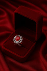 Zircon Ring-146 (Maroon)