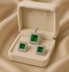 Zircon Locket Set-61 (Green)