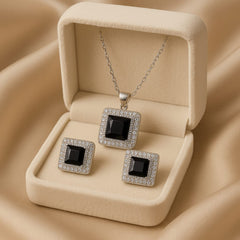 Zircon Locket Set-61 (Black)