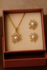 Zircon Locket Set-53 (Golden)