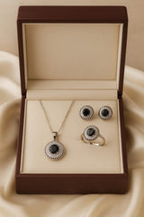 Zircon Locket Set-55 (Black)