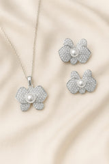Zircon Locket Set-68 (Silver)
