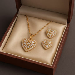 Zircon Locket Set-54 (Golden)