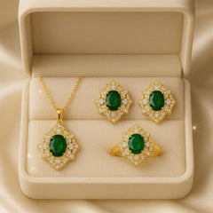 Zircon Locket Set-66 (Green)