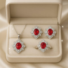 Zircon Locket Set-53 (Maroon)